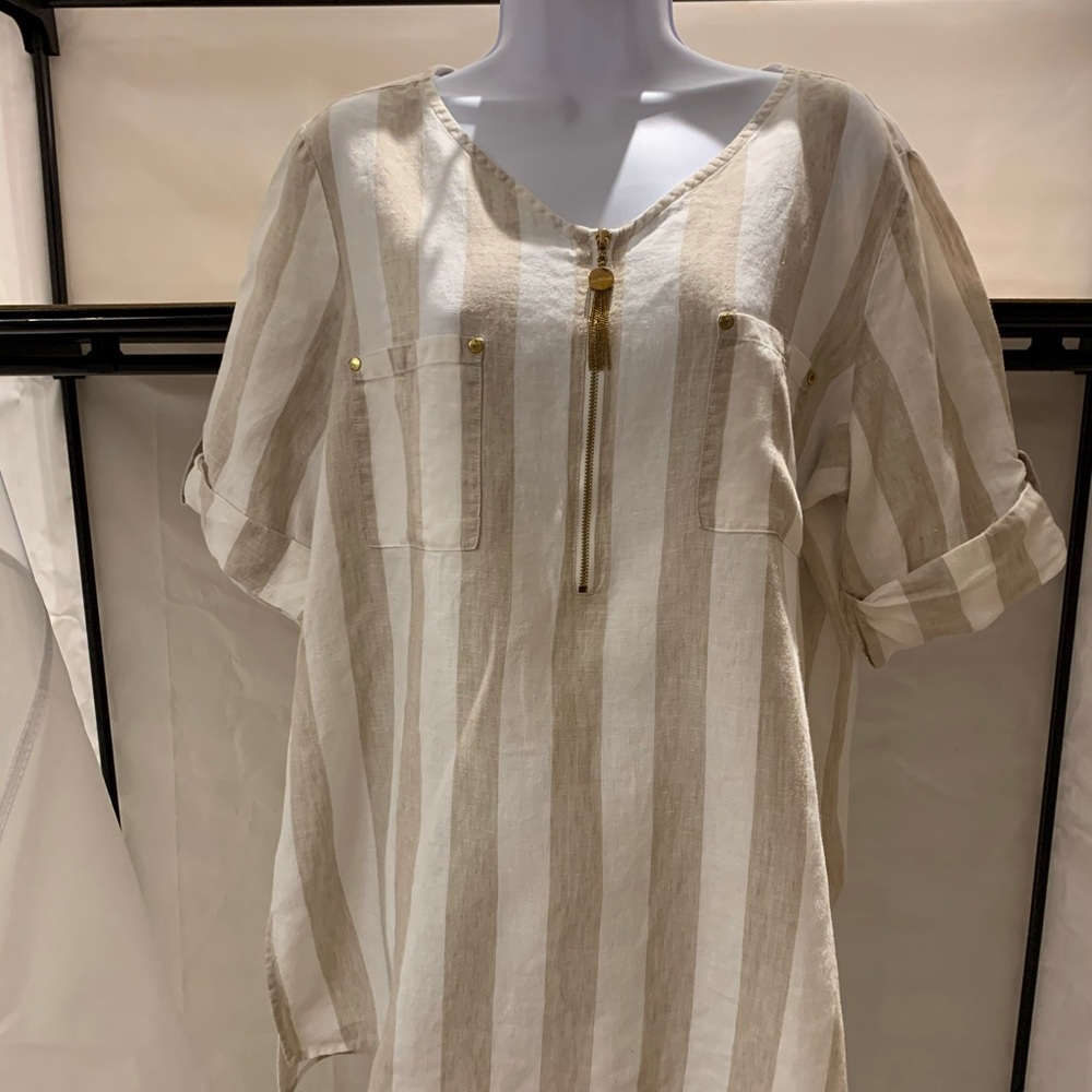 Ellen Tracy Linen Blouse - Picture 1 of 9